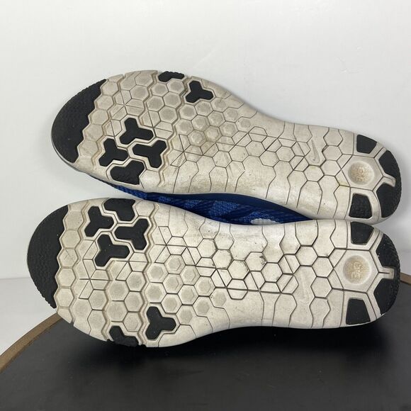 Nike Free Flyknit 3.0 Running Shoes Men 8 Blue White Lightweight Minimal Trainer - Picture 10 of 14